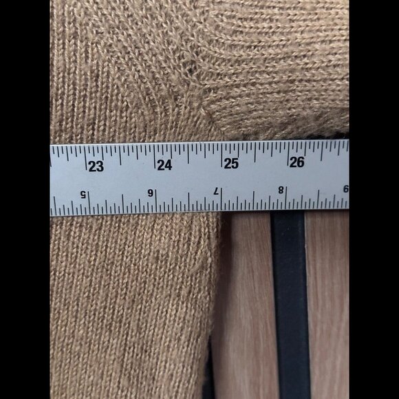 Alexander Wang Sweater Medium Women Beige Chunky Knit Alpaca Crotchet Turtleneck - Picture 3 of 8